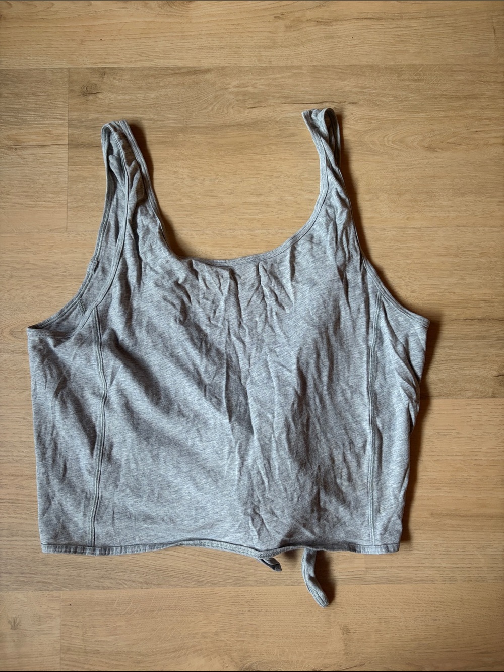 Lululemon Gray Open back tie crop tank